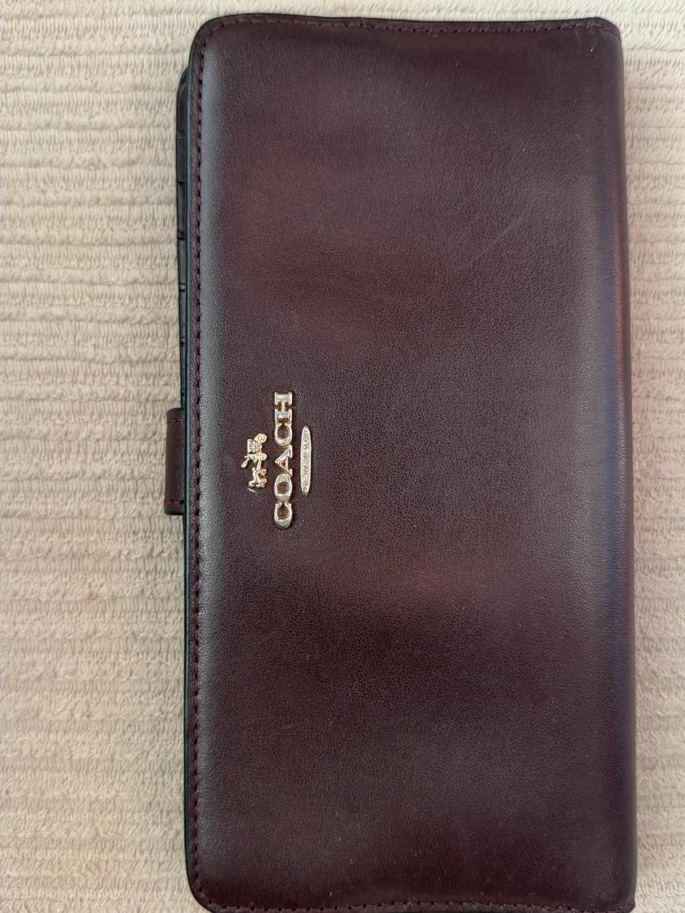 Coach Women’s Leather Phone Wallet - Deep Burgundy